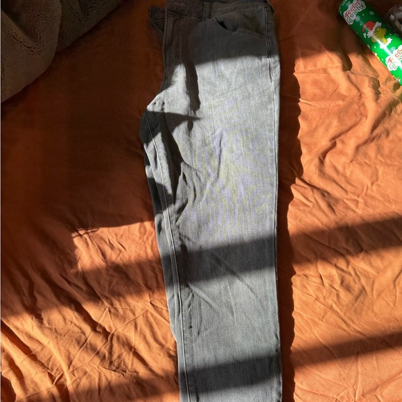 Express High Waist Crop Skinny Jeans Gray Size Large - Picture 5 of 7